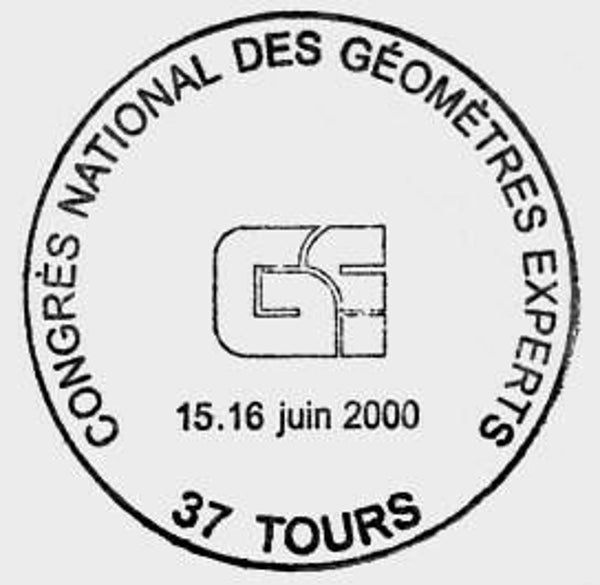 2103 Geodesy 2000 France Organisations Ordre des Geometres (Fr) postmark (2)
