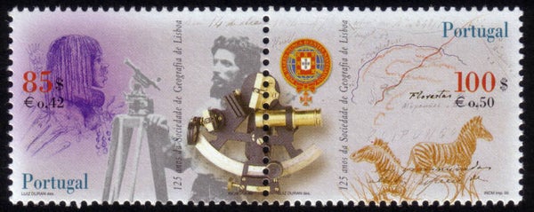 2103 Geodesy 2000 Portugal Instrument Sextant strip of 2