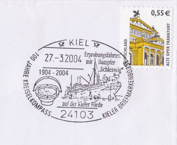 2103 Geodesy 2004 Germany Instrument Kreiselcompass postmark