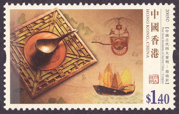 2103 Geodesy 2005 Hong Kong Instrument Chinese Compass stamp