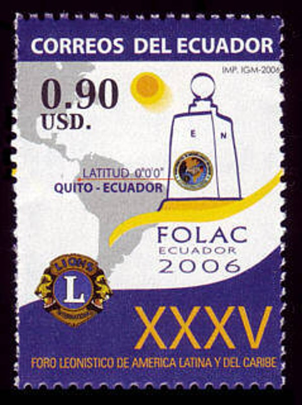 2103 Geodesy 2006 Ecuador Equator Line Monument stamp