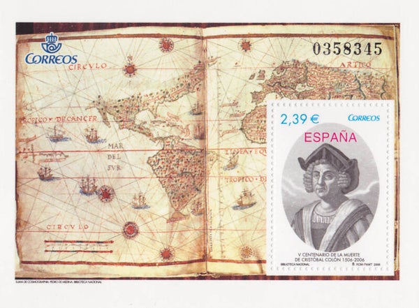 2103 Geodesy 2006 Spain Explorer Christopher Columbus (It) Cartography Maps block