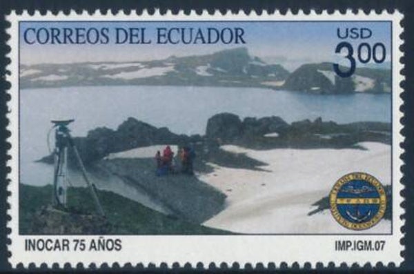2103 Geodesy 2007 Ecuador Satellite Survey Instrument GPS Receiver stamp