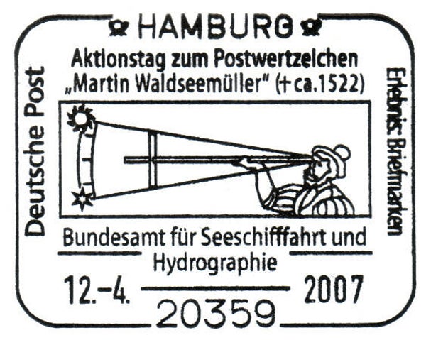 2103 Geodesy 2007 Germany Hydrography Instrument Jacob's Staff postmark