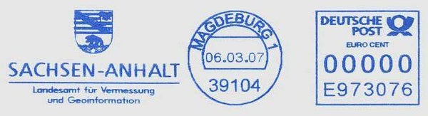 2103 Geodesy 2007 Germany Organisation Landvermessungsamt Sachsen Anhalt meter
