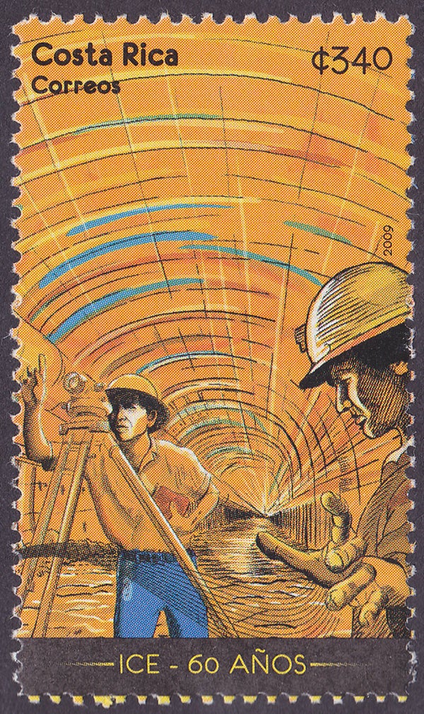 2103 Geodesy 2009 Costa Rica Building Geodesy Instrument Leveling Device stamp