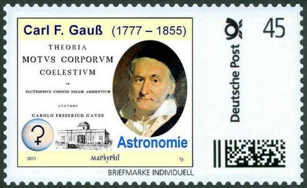 2103 Geodesy 2011 Germany Triangulation Mathematician Carl Friedrich Gauss (D) stamp 2