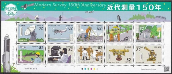 2103 Geodesy 2019 Japan Survey Instruments Photogrammetry souvenir sheet