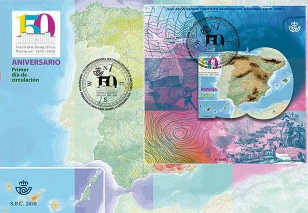 2103 Geodesy 2020 Spain Organisations National Geographic Institute Cartography Maps Survey FDC