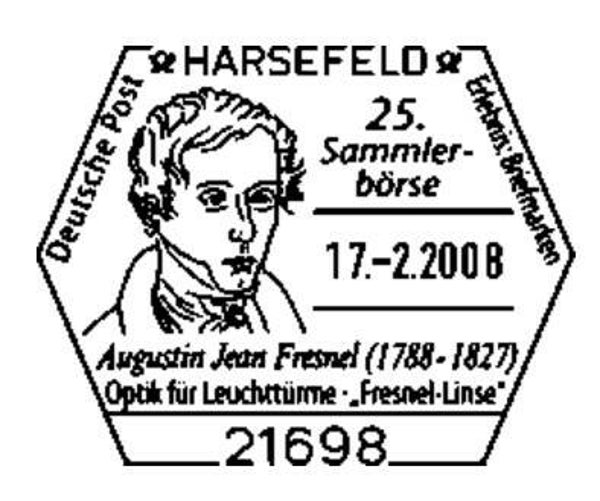 2103 Persons 2008 Germany Physicist Augustin Jean Fresnel (Fr) postmark 1