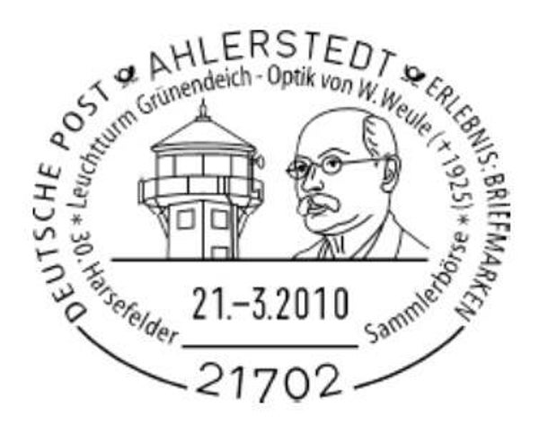 2103 Persons 2010 Germany Harsefeld Optician W. Weule (D) postmark 1