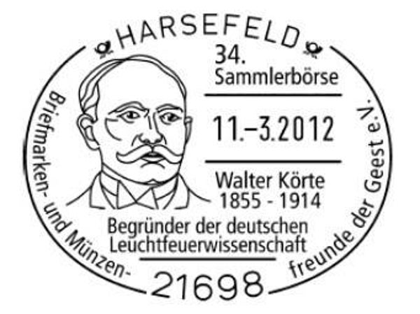 2103 Persons 2012 Germany Ingenieur Walter Körte (D) postmark 1