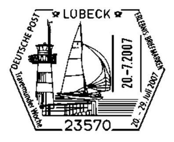 2103 Shipping 2007 Germany Sailingship postmark 1