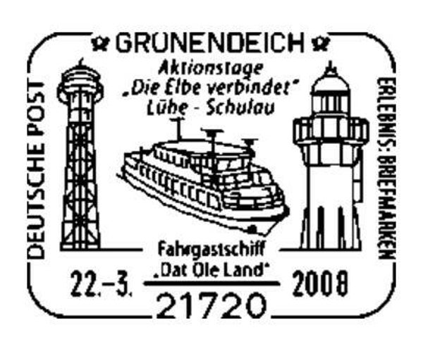 2103 Shipping 2008 Germany Passenger Ship Dat Ole Land (D) postmark