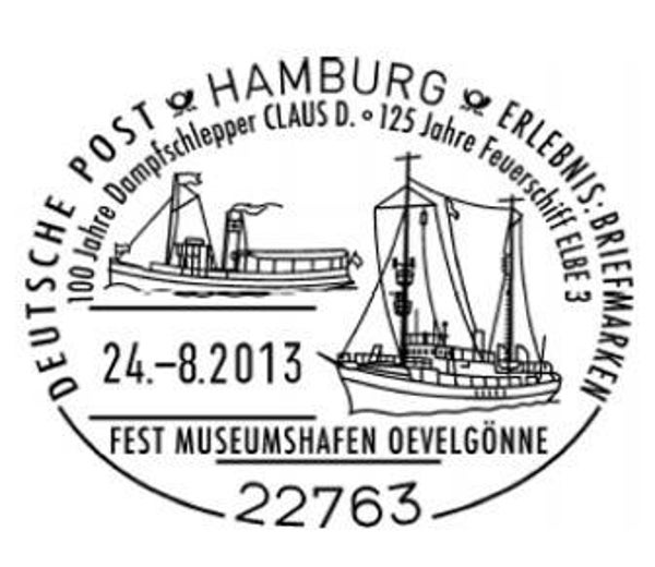 2103 Shipping 2013 Germany Lightship Elbe 3 (D) postmark 1