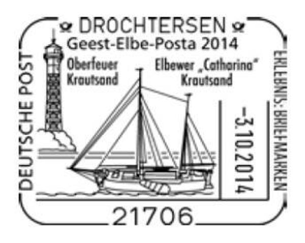 2103 Shipping 2014 Germany Freighter Elbewer Catharina Krautsand (D) postmark 1