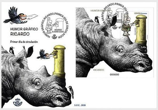 2103 cartoons comics BD 2020 Spain Ricardo FDC