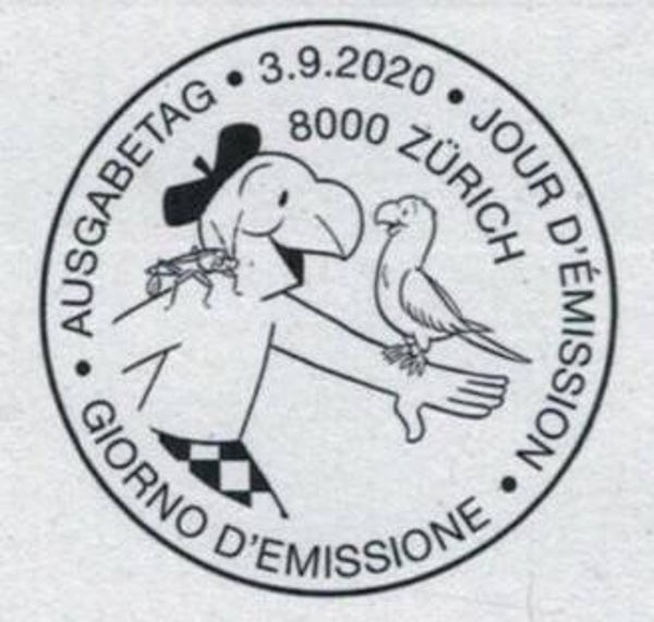 2103 cartoons comics BD 2020 Switzerland Globi postmark