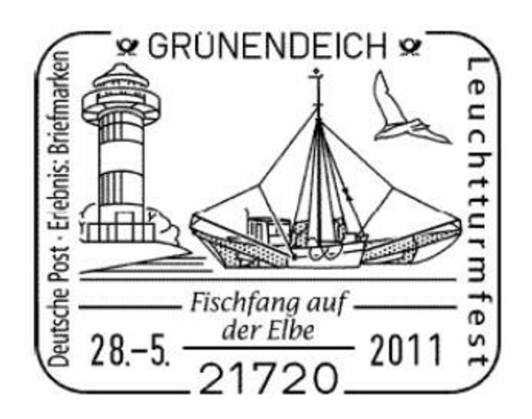 2103 shipping 2011 Germany Fishingboat postmark 1