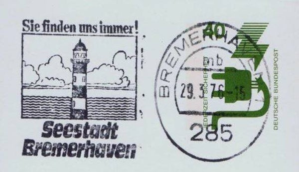 Lighthouses 1976 Germany postmark