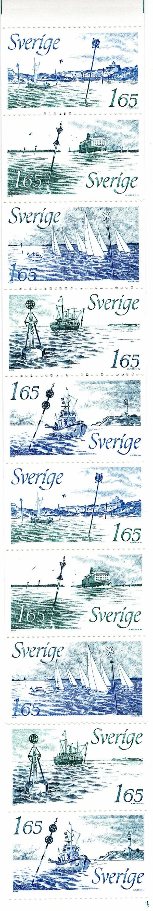 Lighthouses 1982 Sweden booklet inside