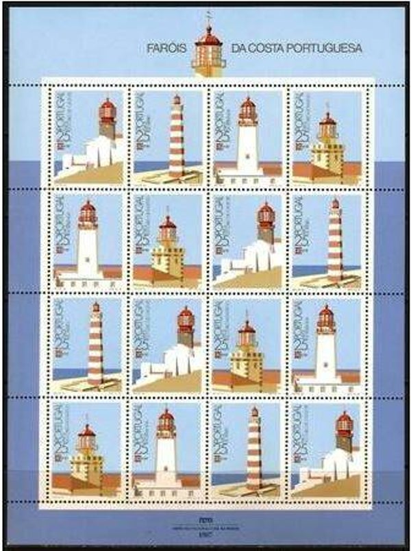 Lighthouses 1987 Portugal sheet