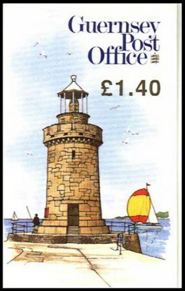 Lighthouses 1988 Guernsey Castle Breakwater light booklet front