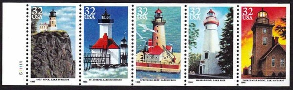 Lighthouses 1998 USA unfolded booklet pane