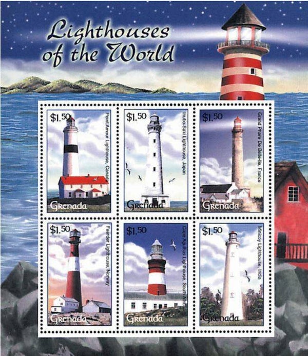 Lighthouses 2001 Grenada block 3