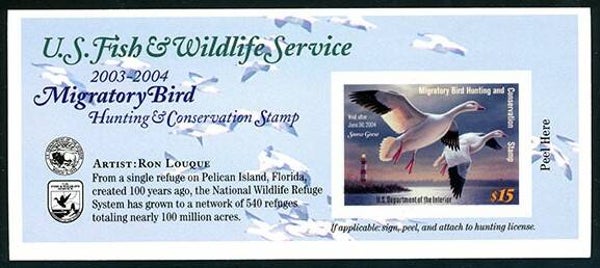 Lighthouses 2003 USA DOTI waterfowl block