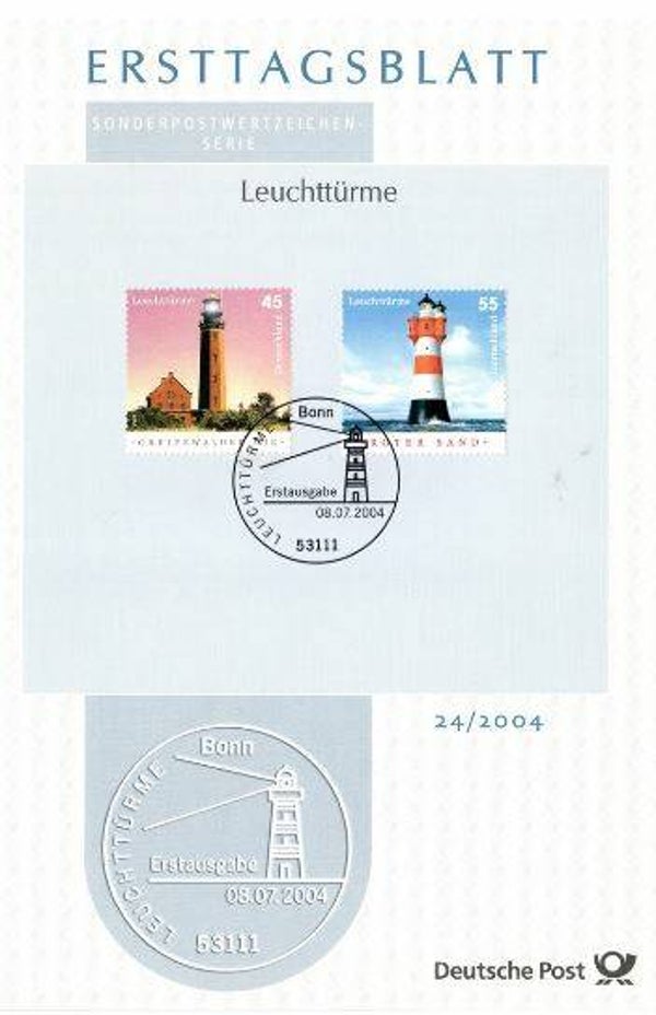 Lighthouses 2004 Germany FDsheet