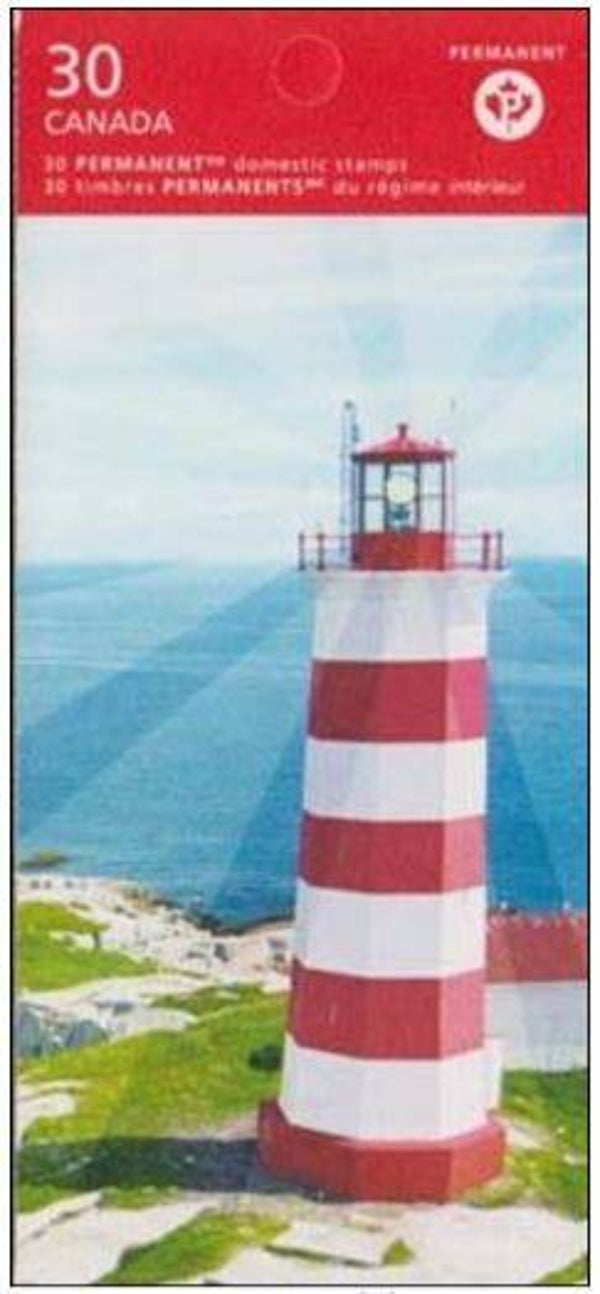 Lighthouses 2007 Canada 30x booklet front