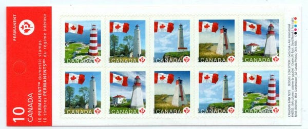 Lighthouses 2007 Canada 10x booklet inside