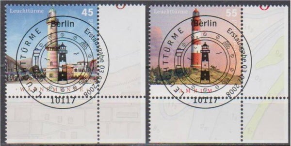 Lighthouses 2008 Germany postmarks