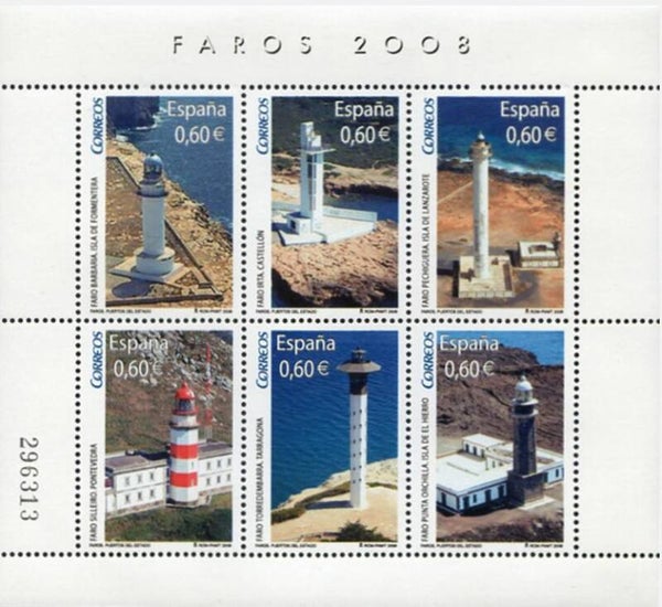 Lighthouses 2008 Spain block