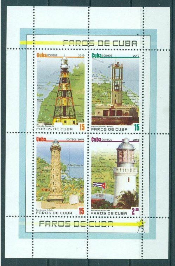 Lighthouses 2010 Cuba miniature sheet