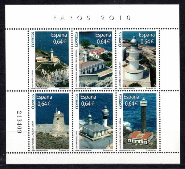 Lighthouses 2010 Spain block
