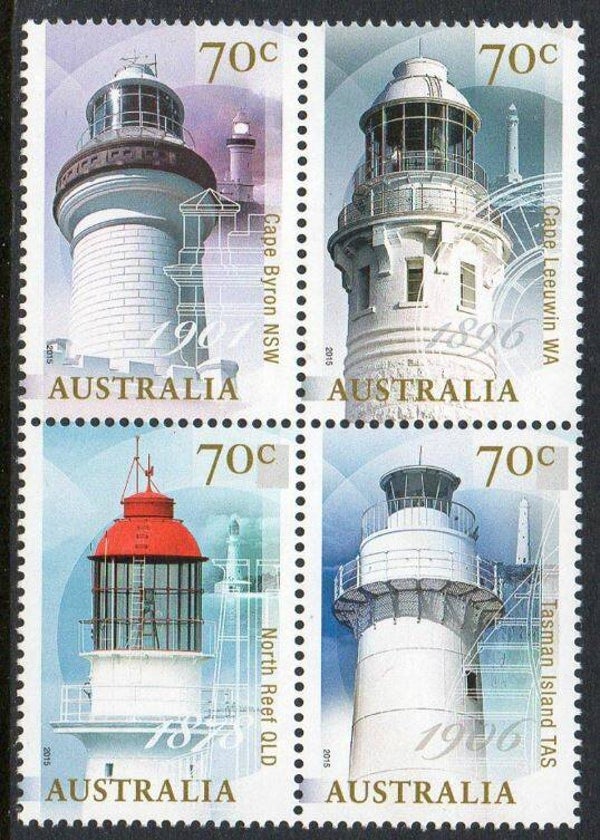 Lighthouses 2015 Australia block of 4