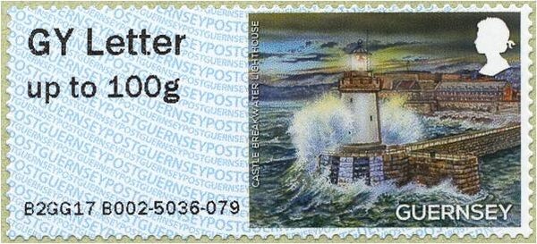 Lighthouses 2017 Guernsey Castle Breakwater ATM stamp