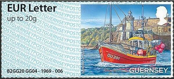 Lighthouses 2020 Guernsey Castle Breakwater ATM stamp 1