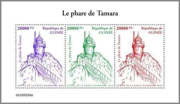 Lighthouses 2020 Guinea miniature sheet
