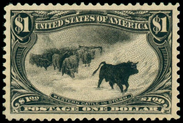 2106 Animals 1922-32 USA Cattle Cows stamp 1 dollar