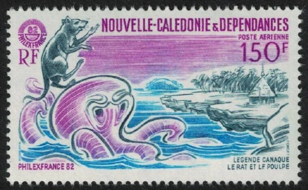 2106 Animals 1982 New Caledonia Octopuses stamp
