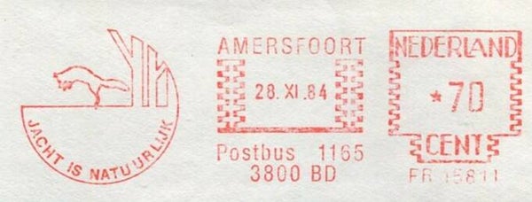 2106 Animals 1984 Netherlands Foxes (Vulpes vulpes) Red Fox meter