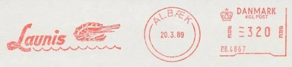 2106 Animals 1989 Denmark Marine Life Shrimp meter