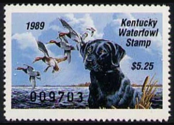 2106 Animals 1989 USA Kentucky Dogs Black Labrador waterfowl stamp