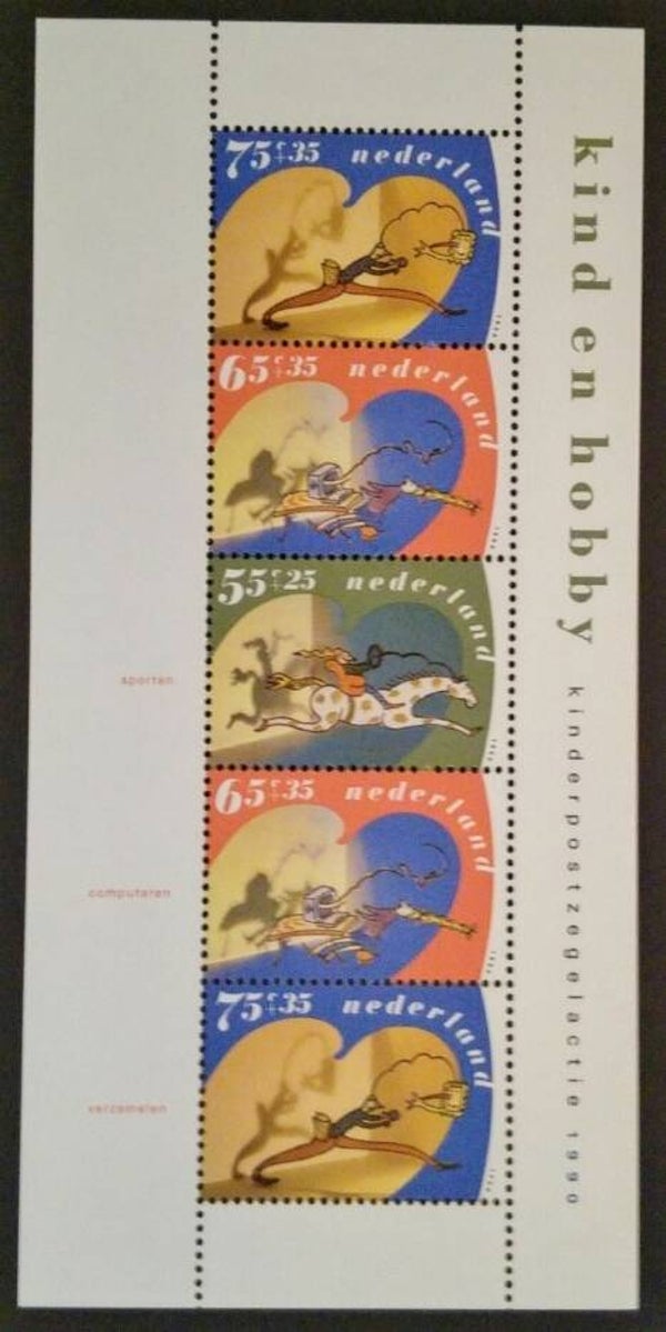 Animals 1990 Netherlands Horses miniature sheet