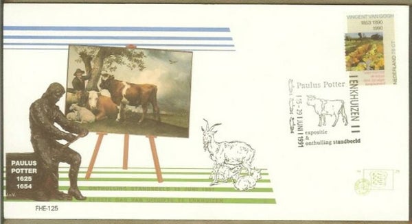 Animals 1991 Netherlands Cattle Cows FDC 1