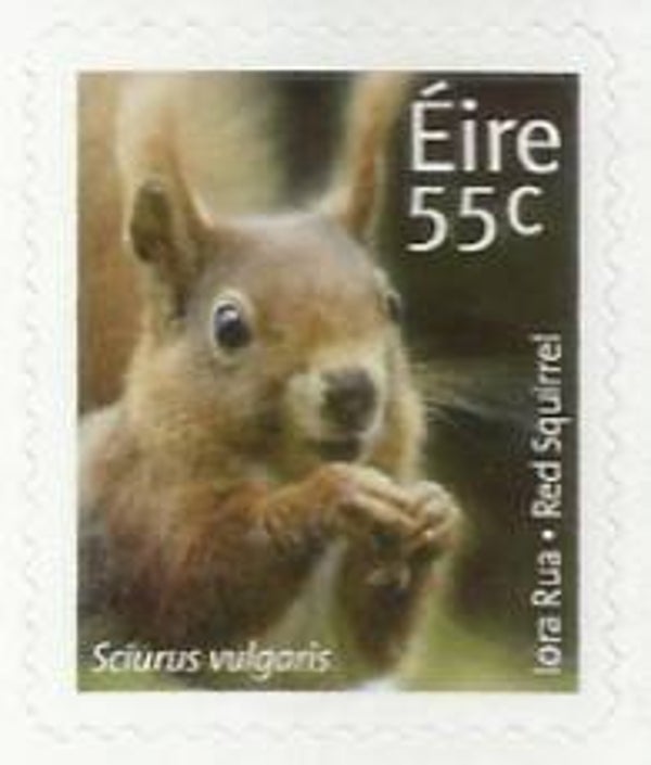 2106 Animals 1992 Ireland Squirrels (Sciurus vulgaris) Red Squirrel stamp self adhesive