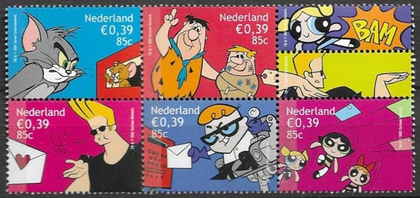 Animals 2001 Netherlands Cats block of 6